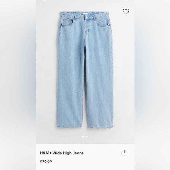 H&M+ Wide High Jeans - Picture 1 of 5